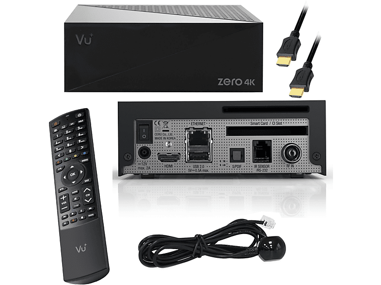 VU+ ZERO 4K 1x DVBC/T2 Tuner Linux Combo Receiver CI HbbTV HEVC H.265