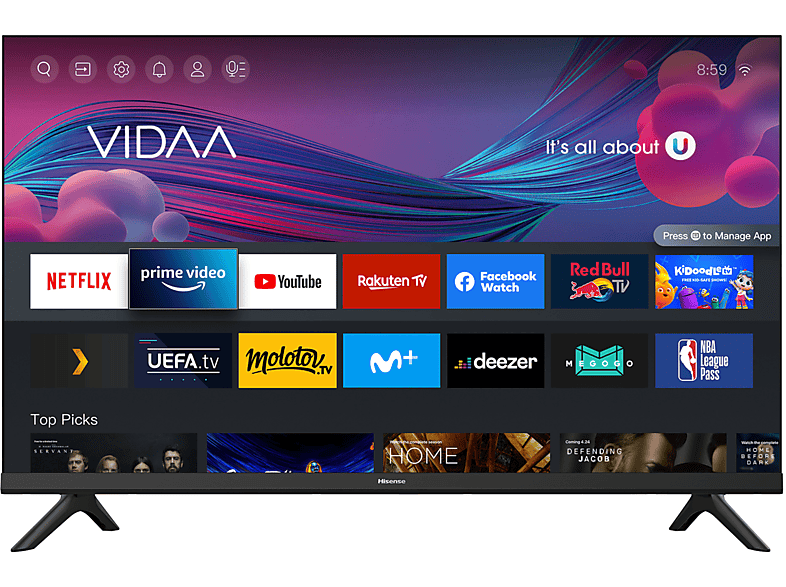 HISENSE Zoll / TV (Flat, 80 cm, 32A4DG LED 32 HD)