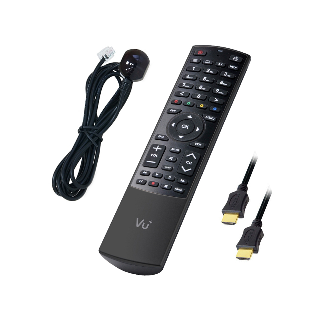 DVB-S2 Sat Receiver H265 Receiver Linux 4K Tuner VU+ UHD 1x Zero (Schwarz) HD Sat Wlan Stick