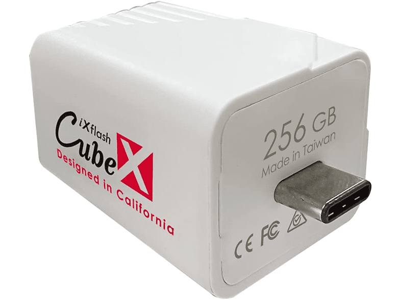 PIODATA iXflash Cube USB-C (Weiß, 256 GB)