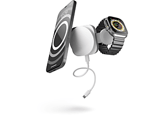 ZENS MagSafe+Watch Induktionsladegerät Apple, Weiß