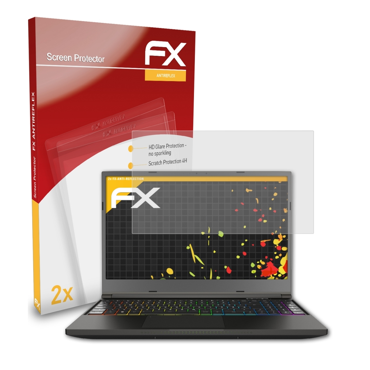 ATFOLIX 2x FX-Antireflex Displayschutz(für XMG Neo 15 (E22))