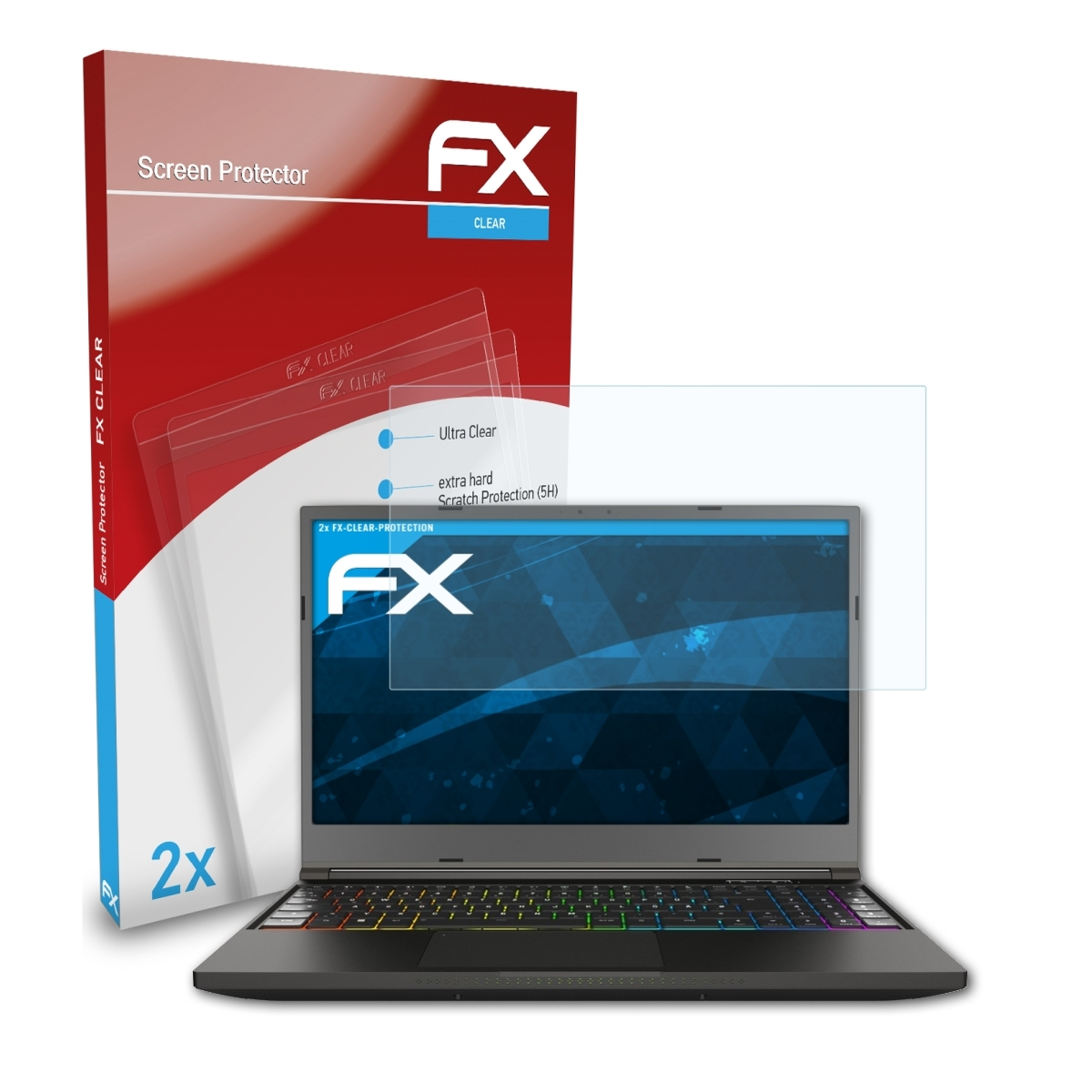 ATFOLIX 2x FX-Clear Displayschutz(für XMG 15 Neo (E22))