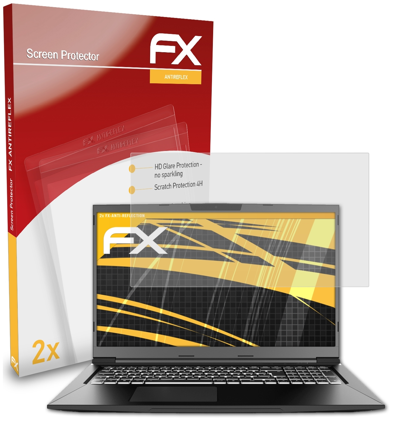 ATFOLIX 2x FX-Antireflex 17) Core Displayschutz(für XMG