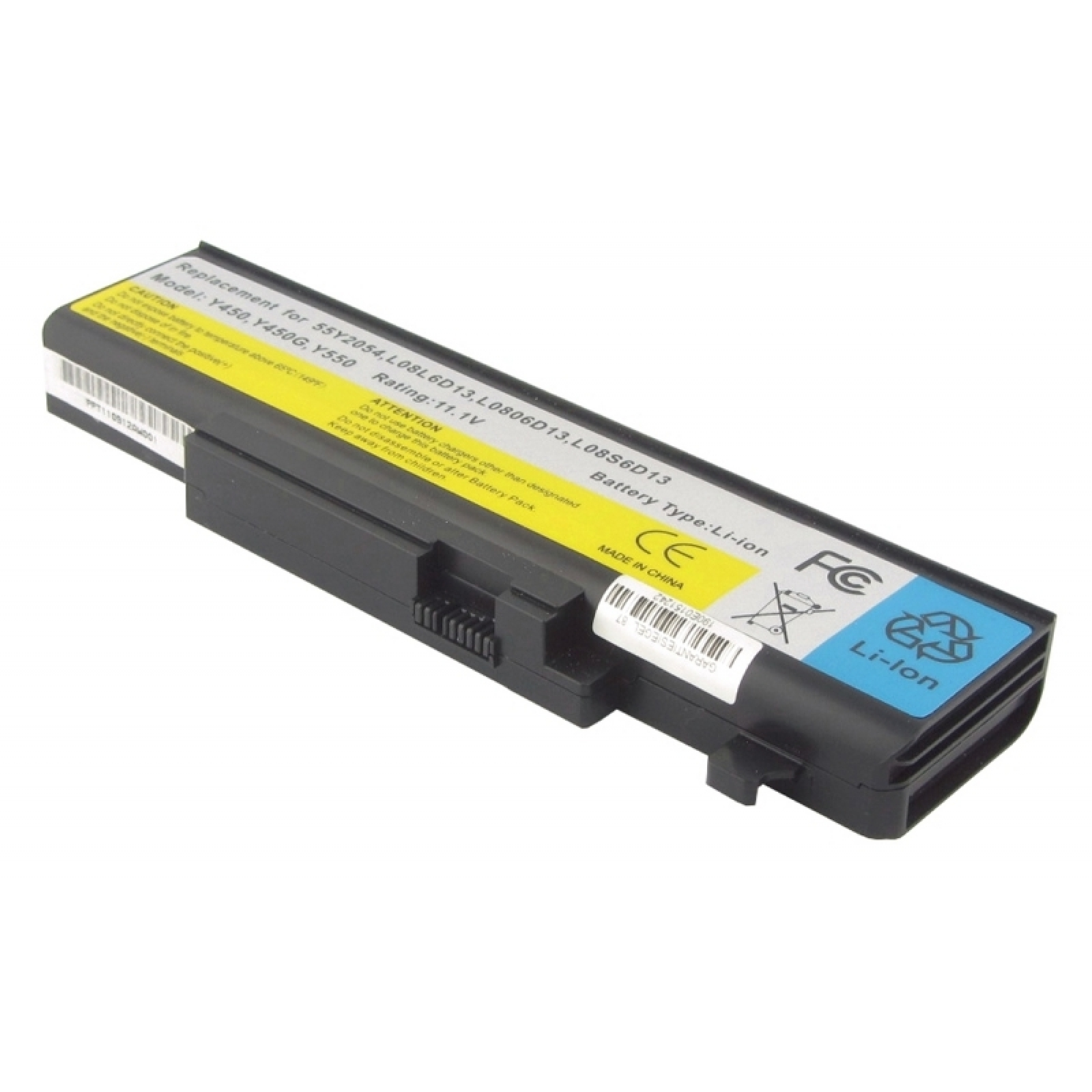 11.1V, Akku (LiIon) Volt, Lithium-Ionen Y550P IdeaPad 5200mAh 11.1 LiIon, LENOVO MTXTEC für Notebook-Akku, mAh 5200