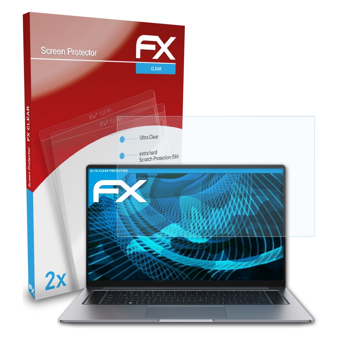 ATFOLIX MagicBook 2x FX-Clear 16) Honor Displayschutz(für