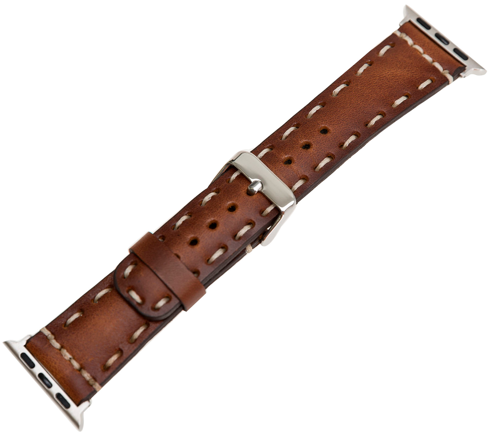 BURKLEY Vintage Leder Wechsel-Armband, Ersatzband, Series 8 und Apple, der Apple Sattelbraun alle Watch, Vorgängerversionen