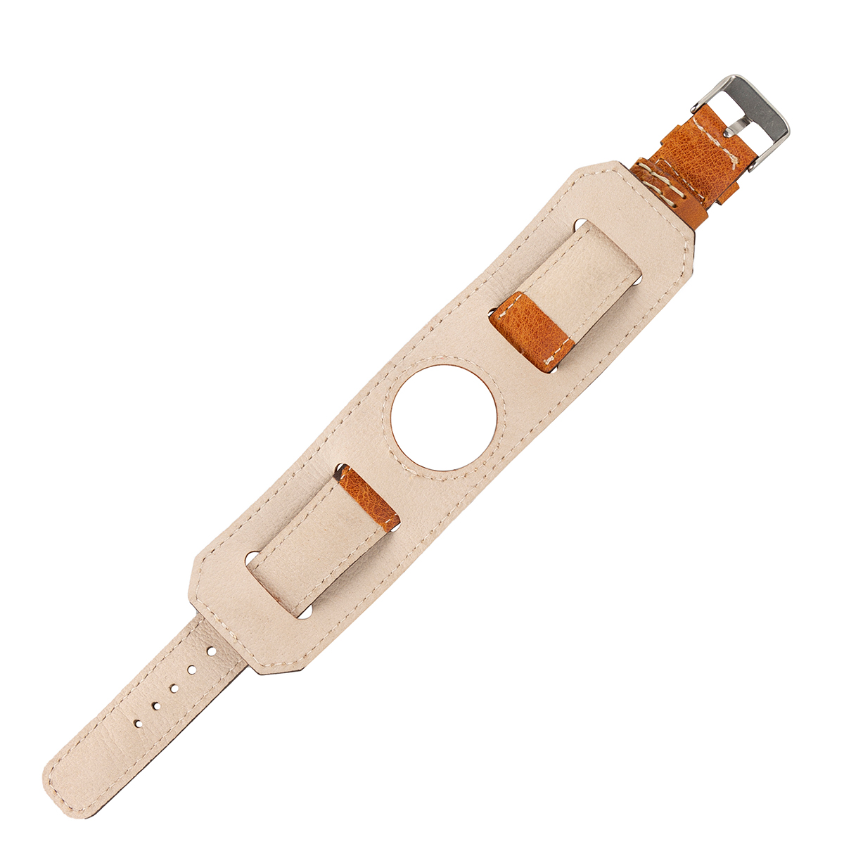 BURKLEY Vintage Cuff Wechsel-Armband, und Vorgängerversionen Ersatzband, 8 alle Watch, Series Leder der Apple, SattelBraun Apple
