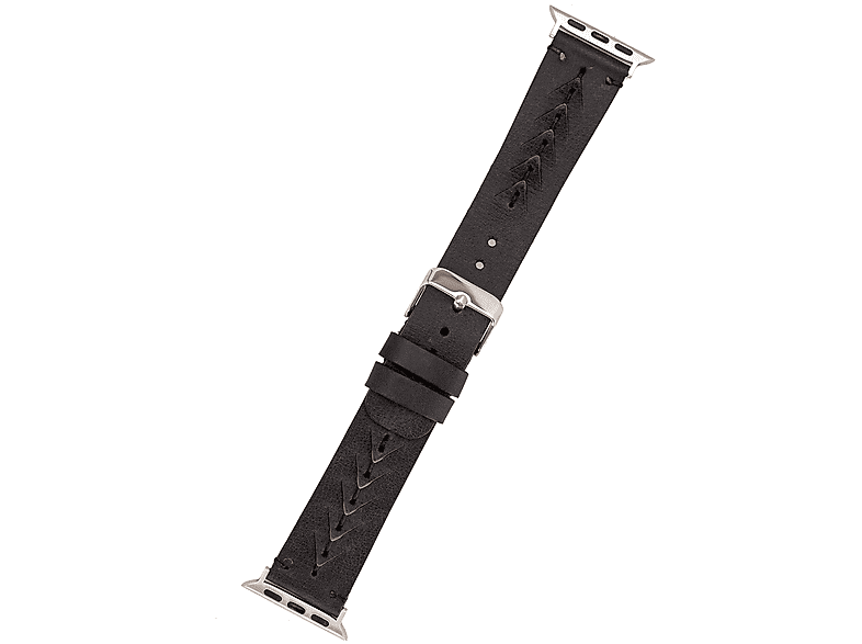 Wechsel-Armband, BURKLEY Watch, Series 8 Leder alle Vintage der Ersatzband, Vorgängerversionen Apple Schwarz und Apple,