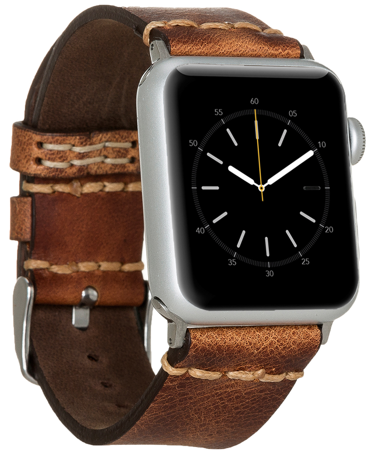 Vorgängerversionen der Vintage 8 BURKLEY Watch, Series Apple und Wechsel-Armband, Leder alle Sattelbraun Ersatzband, Apple,