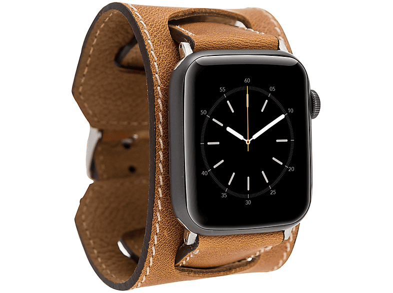 alle Vorgängerversionen Apple Watch, Vintage Series Ersatzband, Apple, und Leder Cuff der Wechsel-Armband, BURKLEY Antik Camel 8