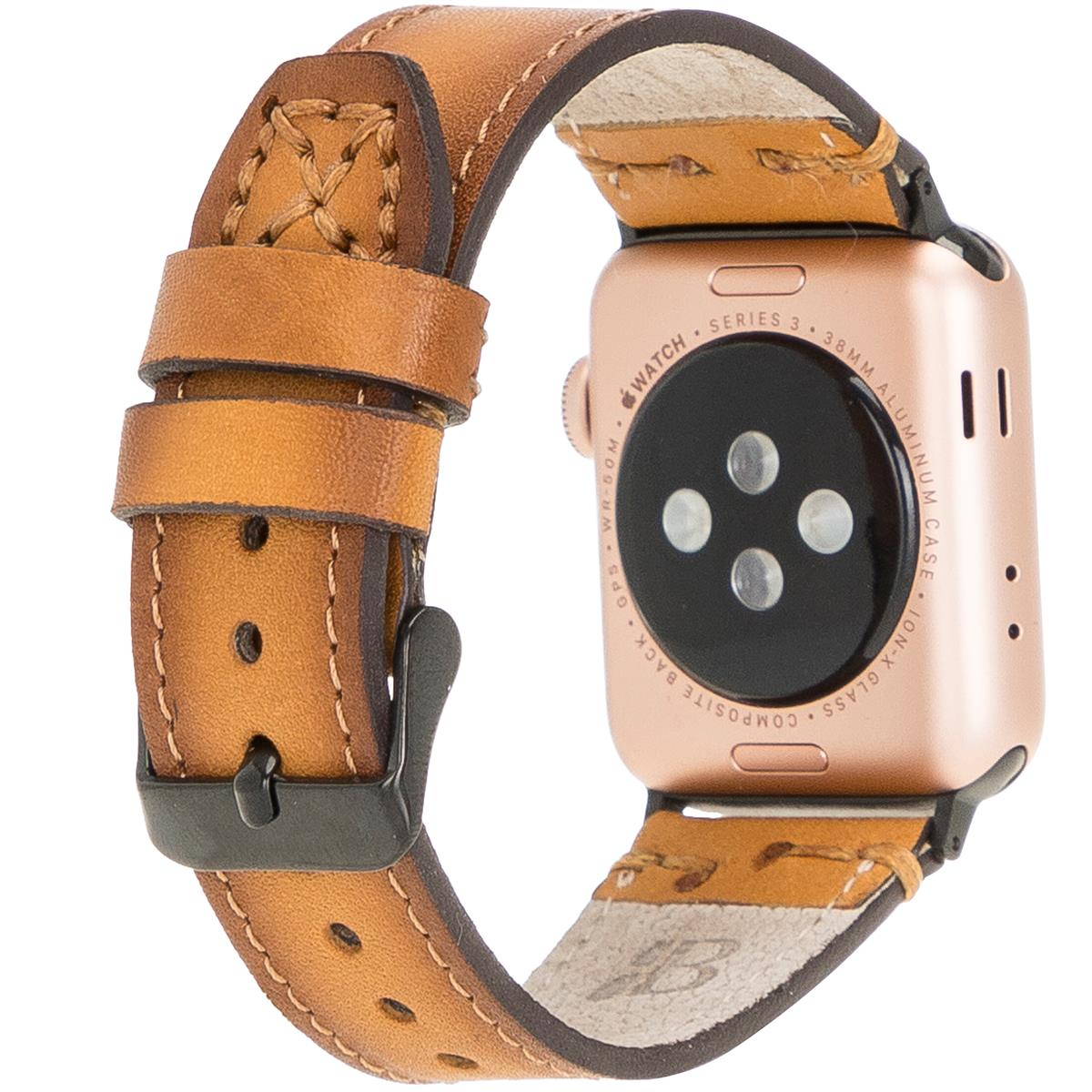 Apple, Leder Watch, Vintage Apple Wechsel-Armband, BURKLEY Burnished Vorgängerversionen der Ersatzband, / und Series Karamell 8 alle