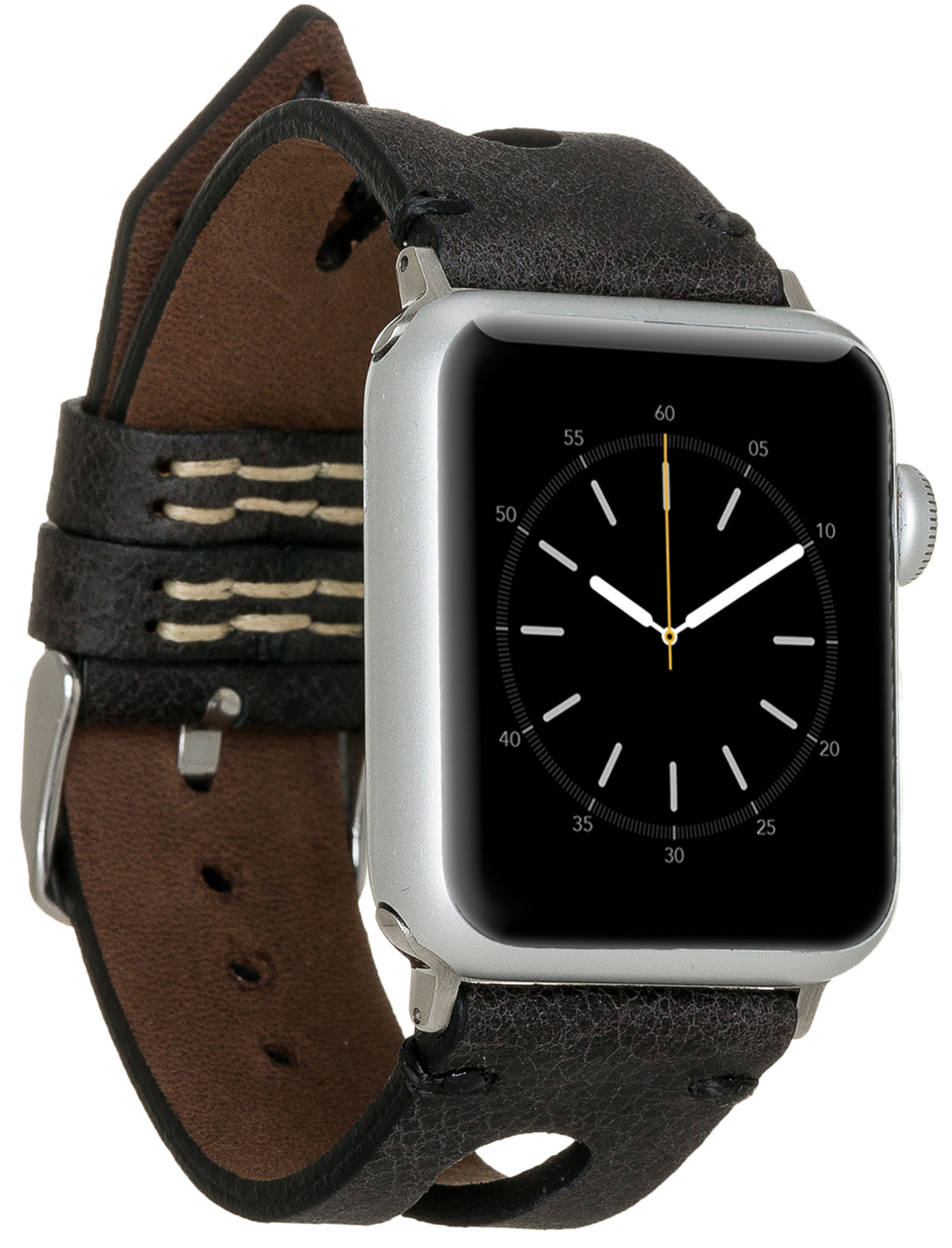 der und alle BURKLEY Vorgängerversionen Apple, Vintage Ersatzband, Apple Wechsel-Armband, Leder 8 Series Schwarz Watch,