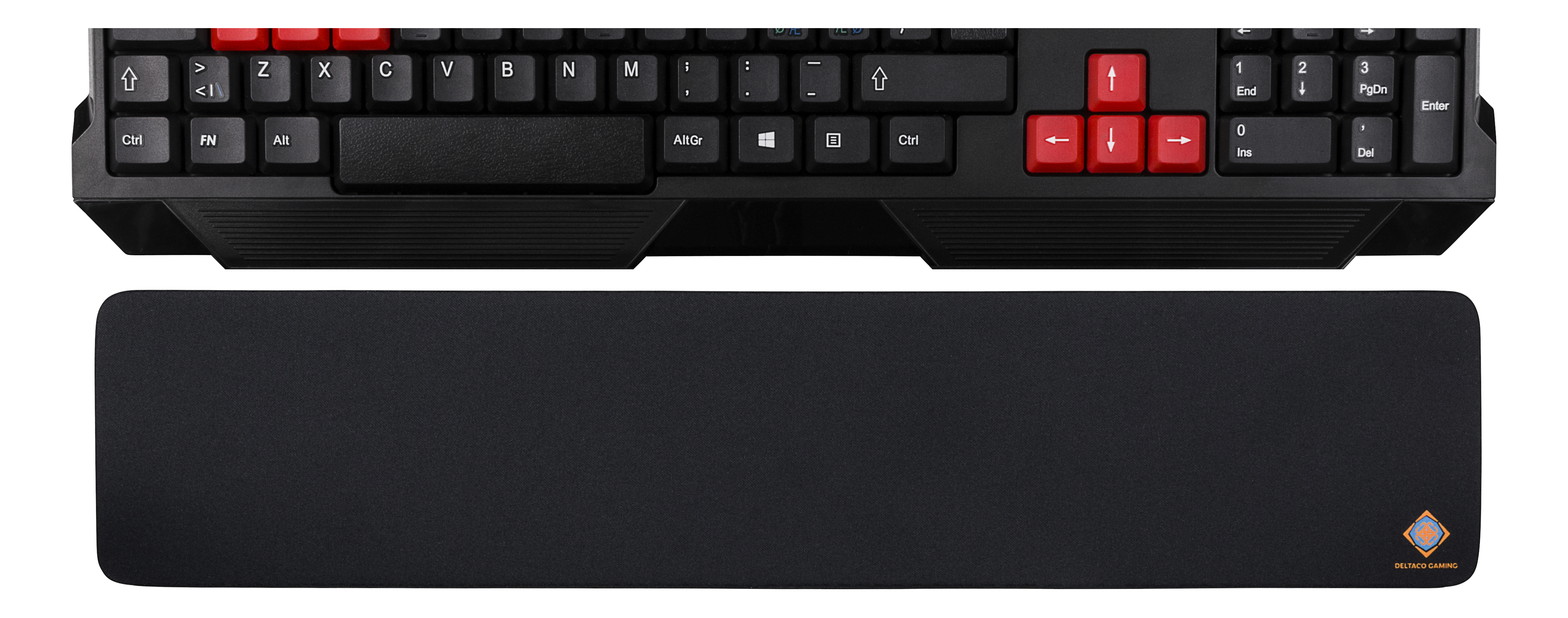 (Gaming) mm) DELTACO groß Mauspad x GAMING 95 mm Tastatur-Handballenauflage (440