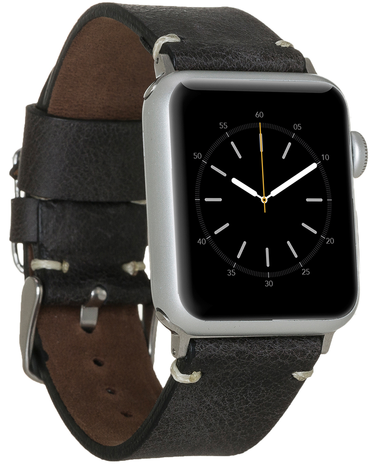 Leder Ersatzband, Wechsel-Armband, BURKLEY alle Apple der Watch, Schwarz Vorgängerversionen 8 und Apple, Vintage Series