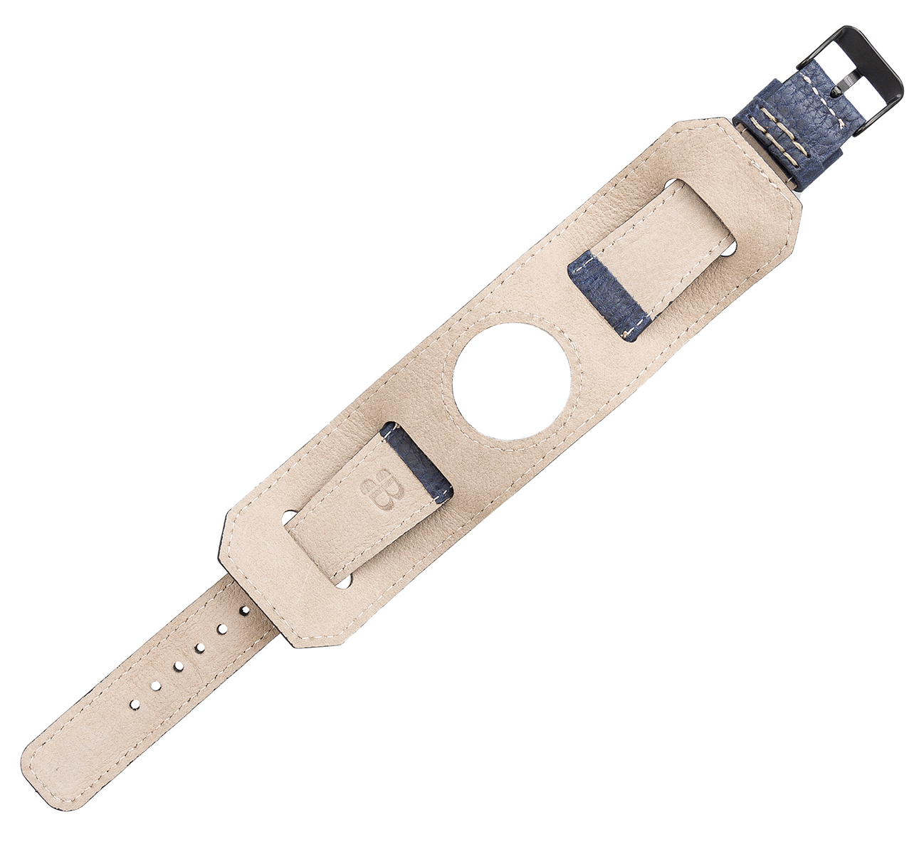 8 und alle Leder Series Watch, Wechsel-Armband, Apple, Ersatzband, Cuff Marineblau BURKLEY der Apple Vorgängerversionen Vintage
