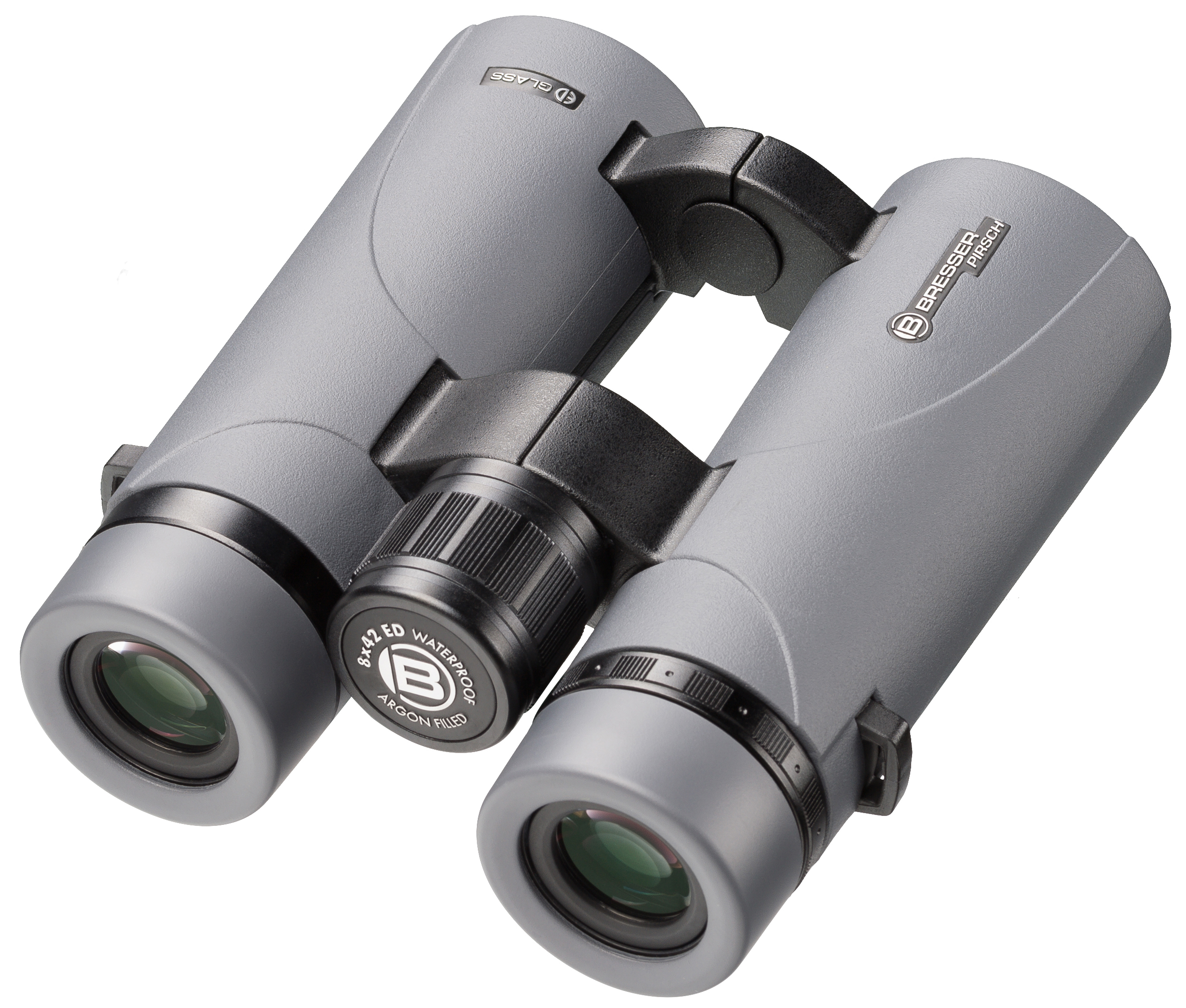 Prismáticos - BRESSER Pirsch ED 8x42 with Phase Corrector Overlay  Todoterrenos, 42 mm, Gris