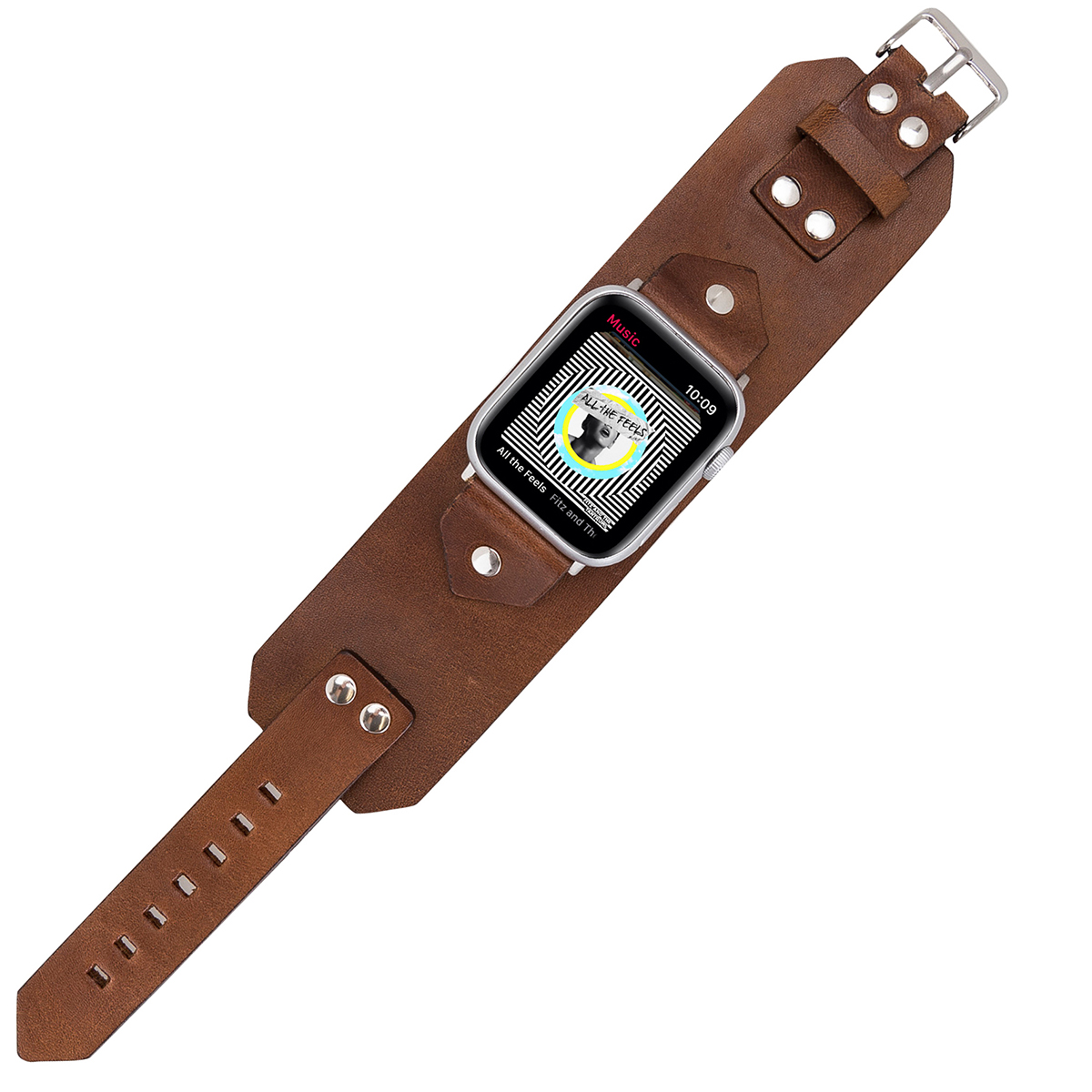 BURKLEY Vintage Cuff Büffel-Leder Wechsel-Armband, Apple Apple, und Series Watch, der Braun alle Vorgängerversionen 8 Ersatzband