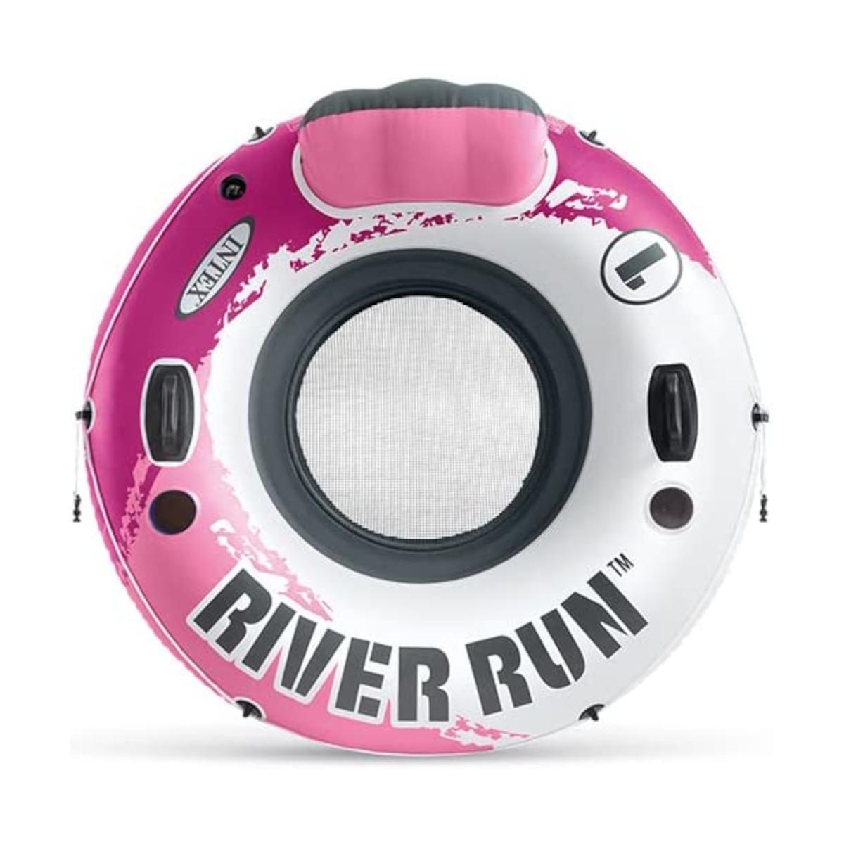 + mit Run mehrfarbig Pink 1 Schwimmring Schwimmring, Rückenlehne INTEX Getränkehalter River