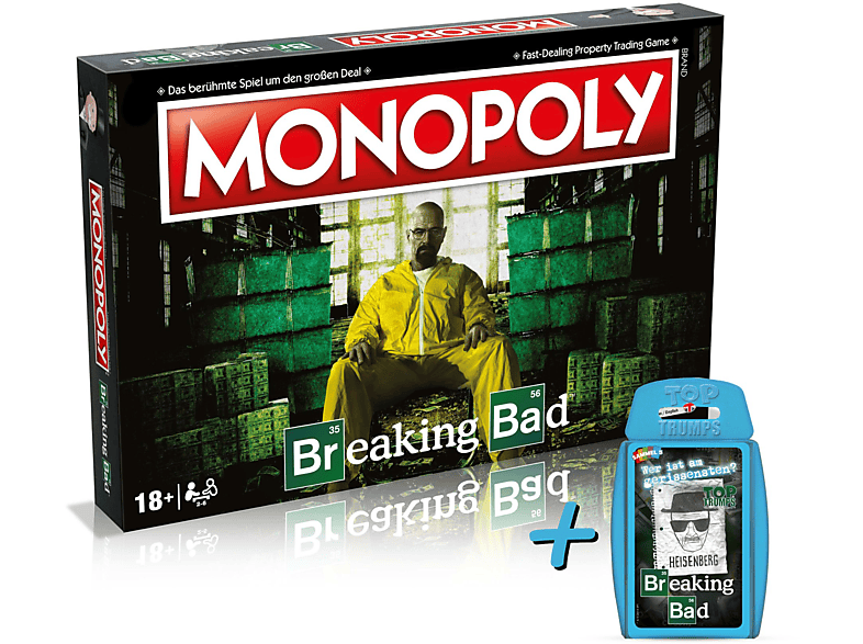 WINNING MOVES Monopoly Bad Trumps + - Breaking Top Brettspiel