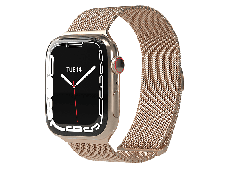 EAZY CASE Metallarmband 38mm/40mm/41mm, Ersatzarmband, Apple, Watch Series 9/8/7/6/5/4/3/2/1; Watch SE, Rosegold