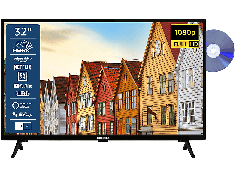 TELEFUNKEN XF32SN550SD LED TV (Flat, / TV) cm, Full-HD, SMART Zoll 32 80