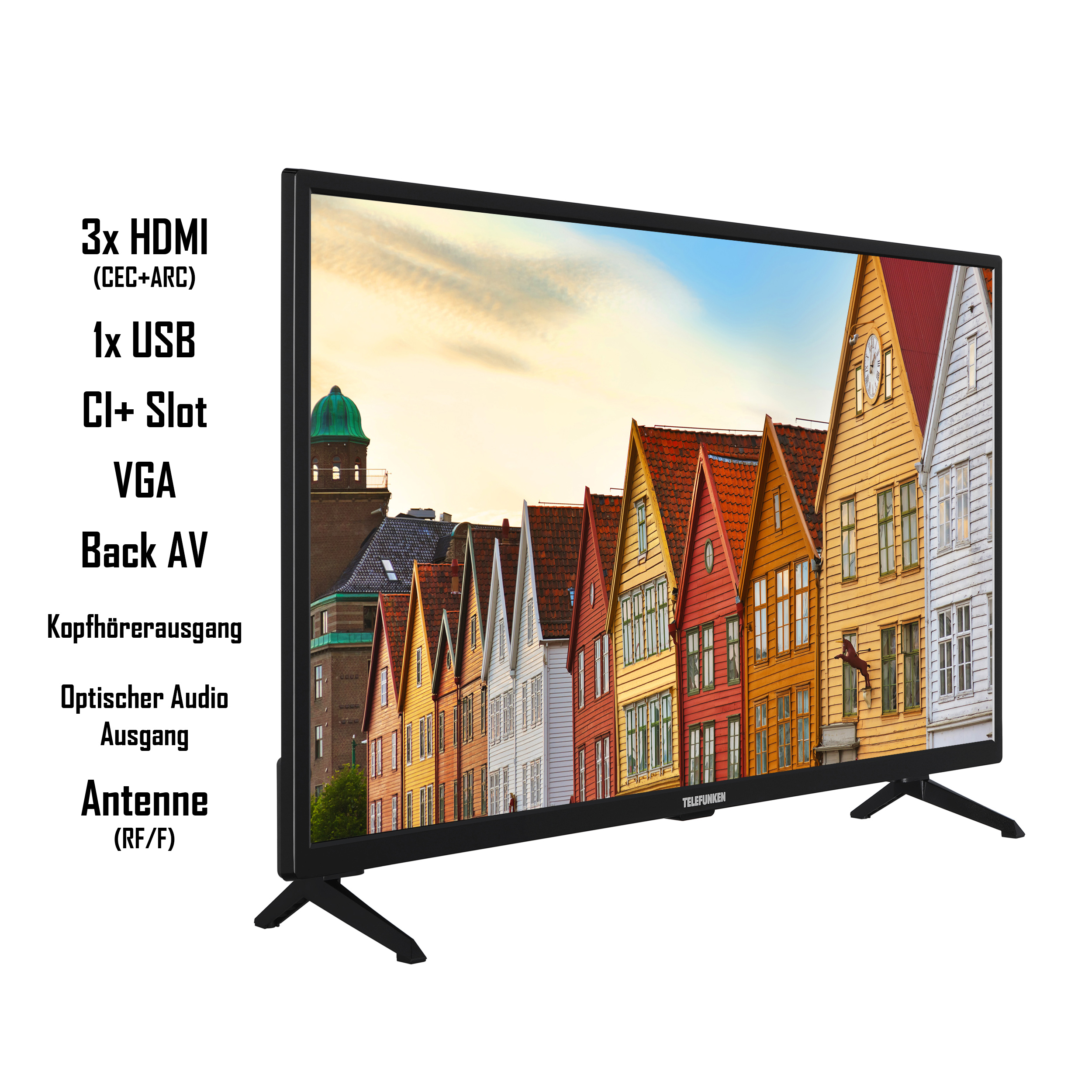 SMART / TV XF32SN550SD (Flat, Full-HD, TV) cm, Zoll TELEFUNKEN 32 80 LED