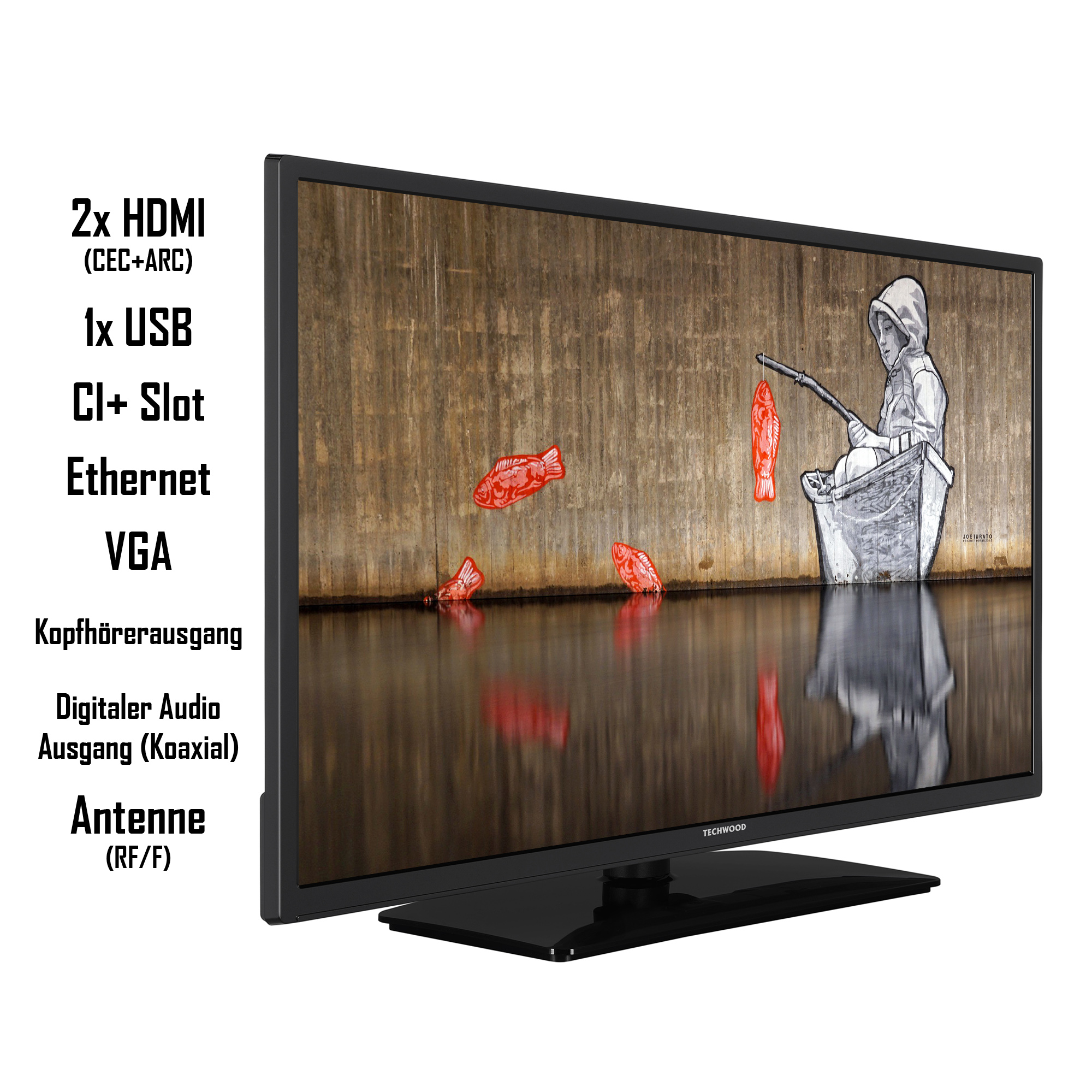 TV LED SMART / TV) HD-ready, H32TS550S cm, (Flat, Zoll 80 32 TECHWOOD