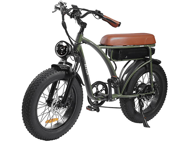 BEZIOR XF001-B All Terrain Bike (ATB) (Laufradgröße: 20 Zoll, Unisex-Rad, 1000W, Schwarz)