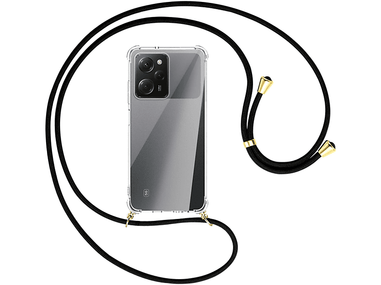 Pro, MTB X5 Xiaomi, Backcover, / Umhänge-Hülle Schwarz ENERGY mit gold MORE Poco Kordel,