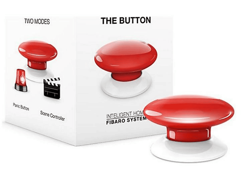 FIBARO Z-Wave / Rot Button Fibaro Z-Wave+ Rot Heimsteuerungstaste Aktor, - The