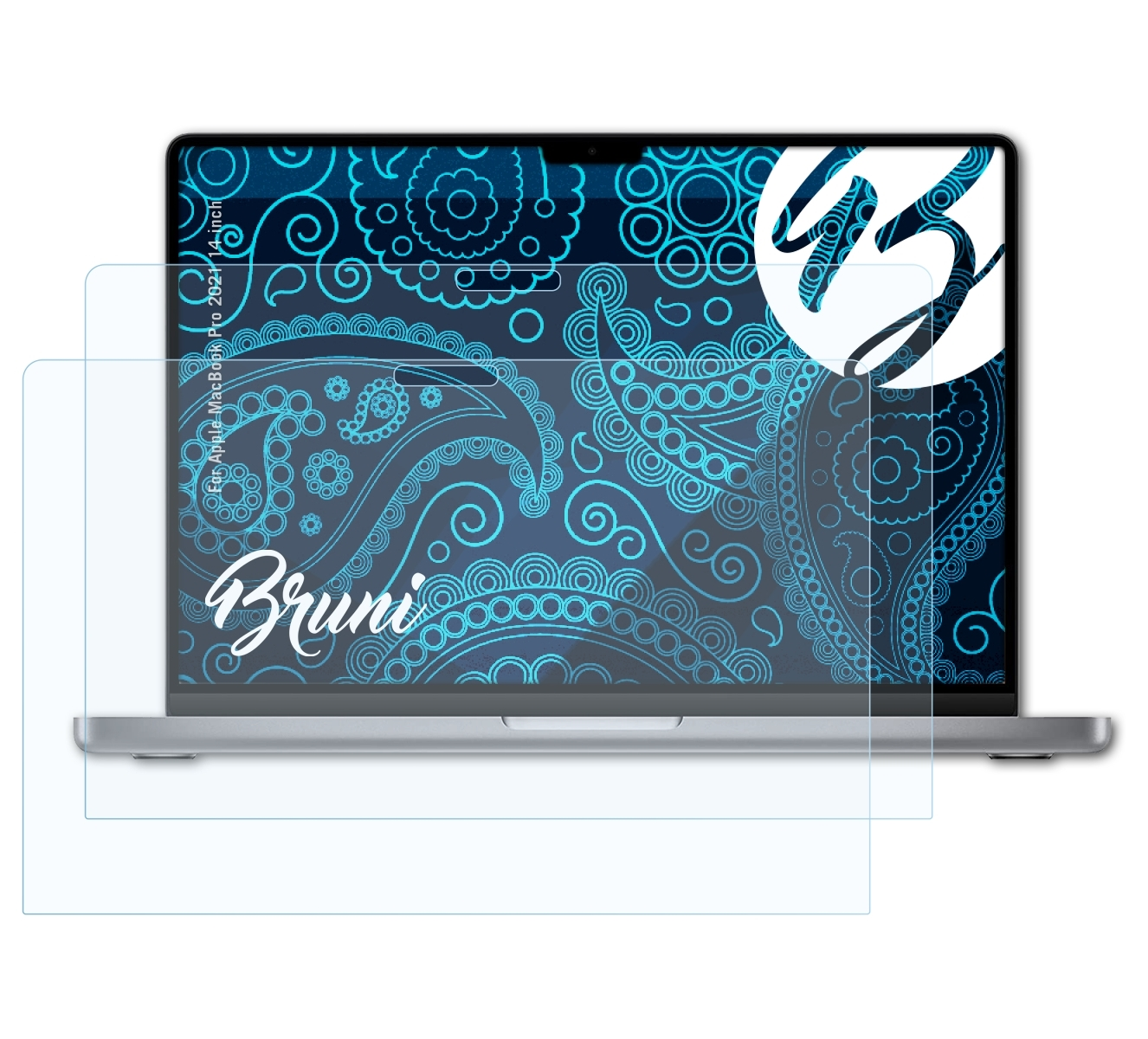 Apple 2x BRUNI Pro Basics-Clear inch)) (14 2021 Schutzfolie(für MacBook