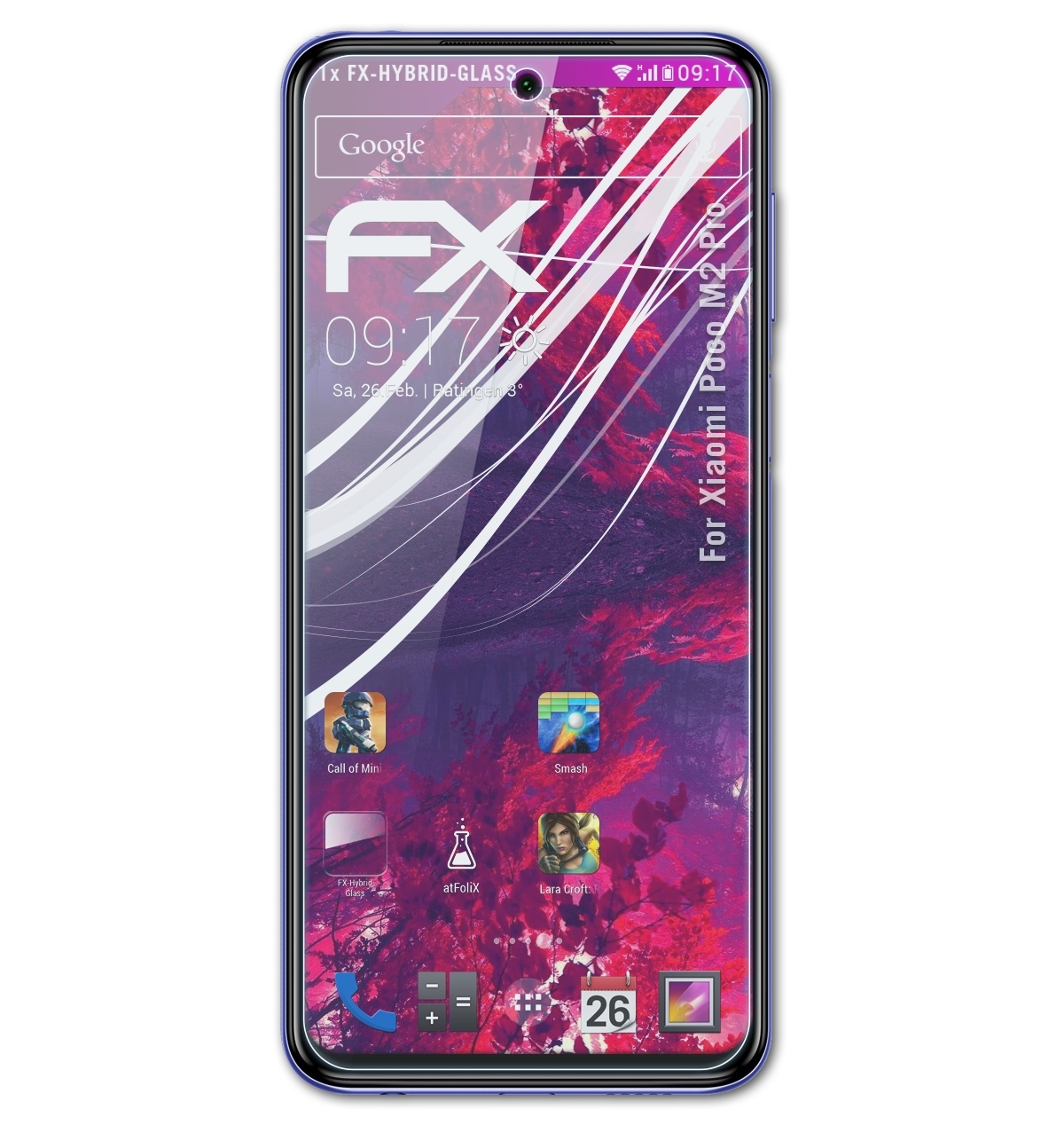 ATFOLIX FX-Hybrid-Glass Poco Schutzglas(für Xiaomi M2 Pro)