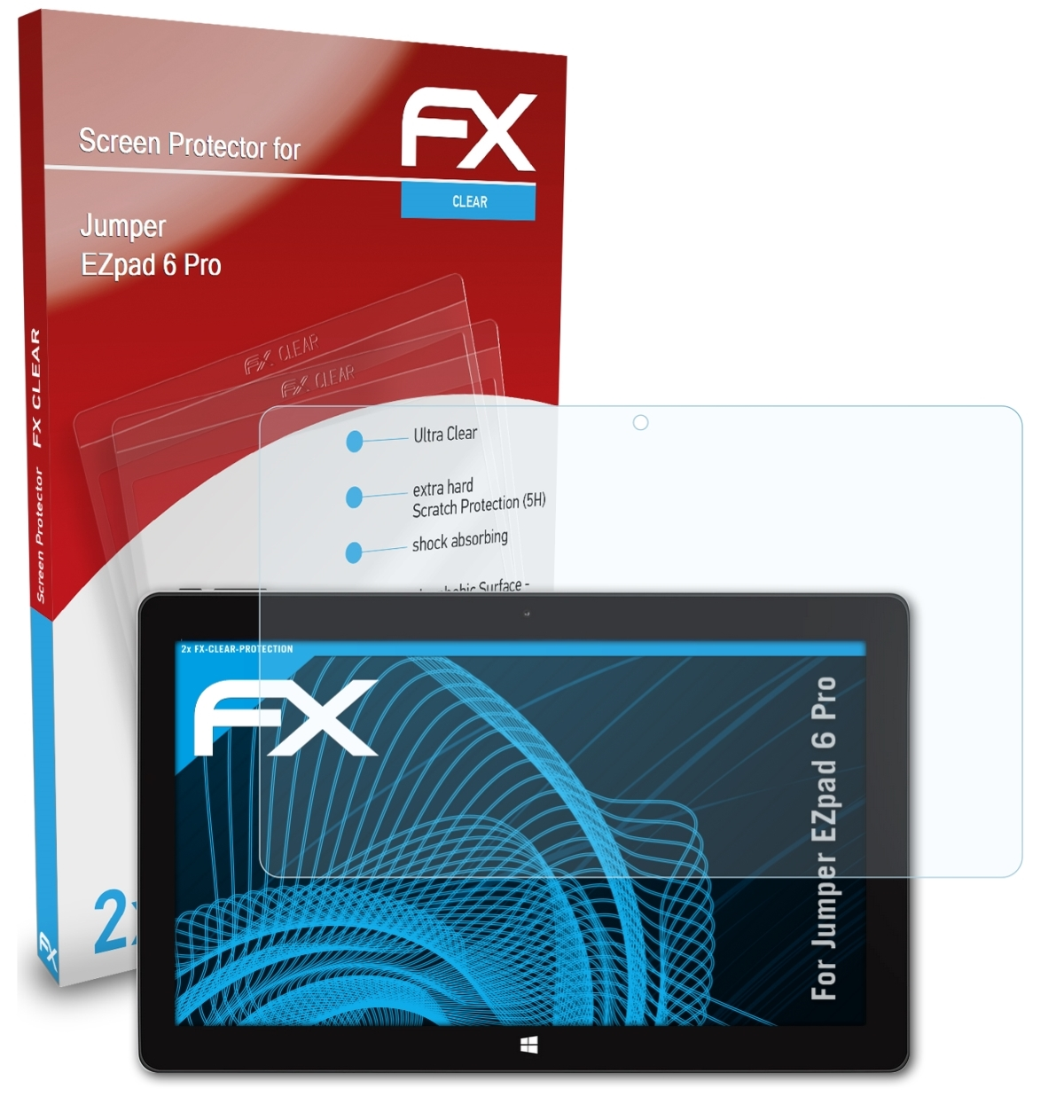 ATFOLIX 2x Jumper FX-Clear Displayschutz(für EZpad Pro) 6