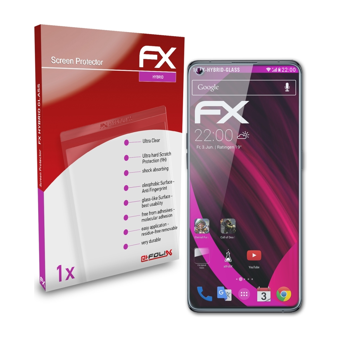 ATFOLIX FX-Hybrid-Glass Schutzglas(für X5) Find Oppo