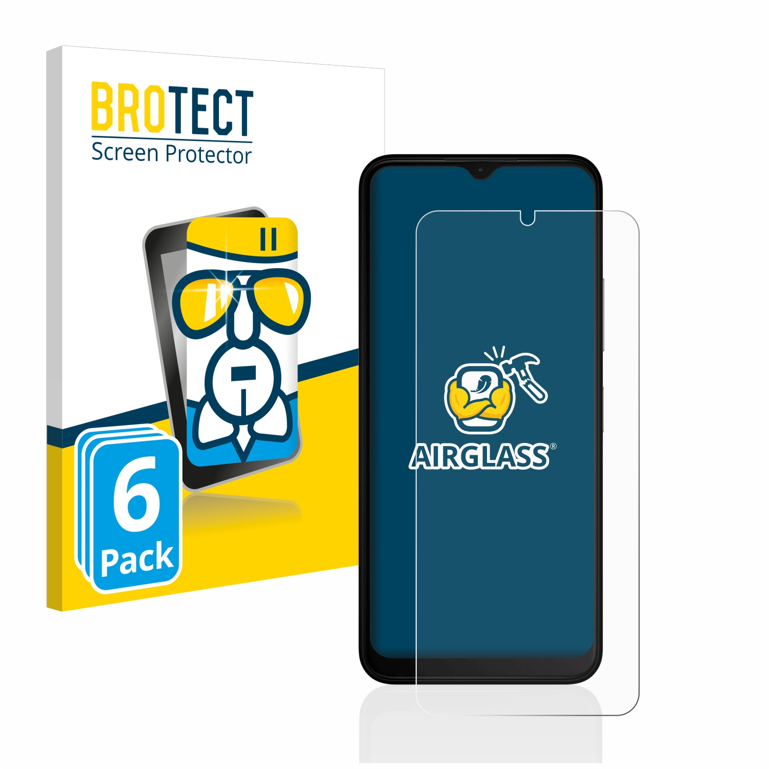 BROTECT 6x Airglass klare Schutzfolie(für Nokia C22)