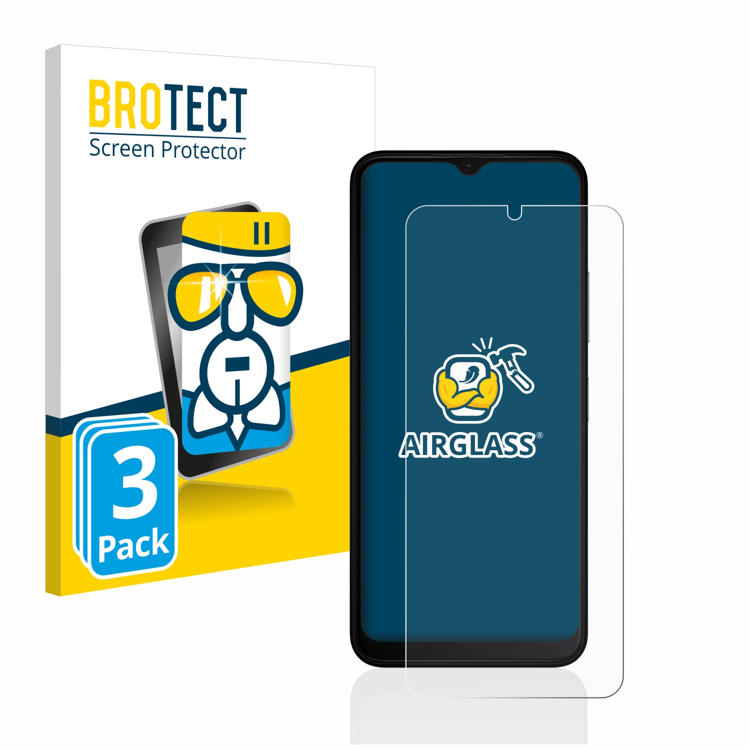 BROTECT 3x Airglass klare Schutzfolie(für Nokia C22)