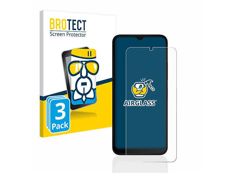 BROTECT 3x Airglass klare Schutzfolie(für Nokia C32) | Displayschutzfolien & Gläser