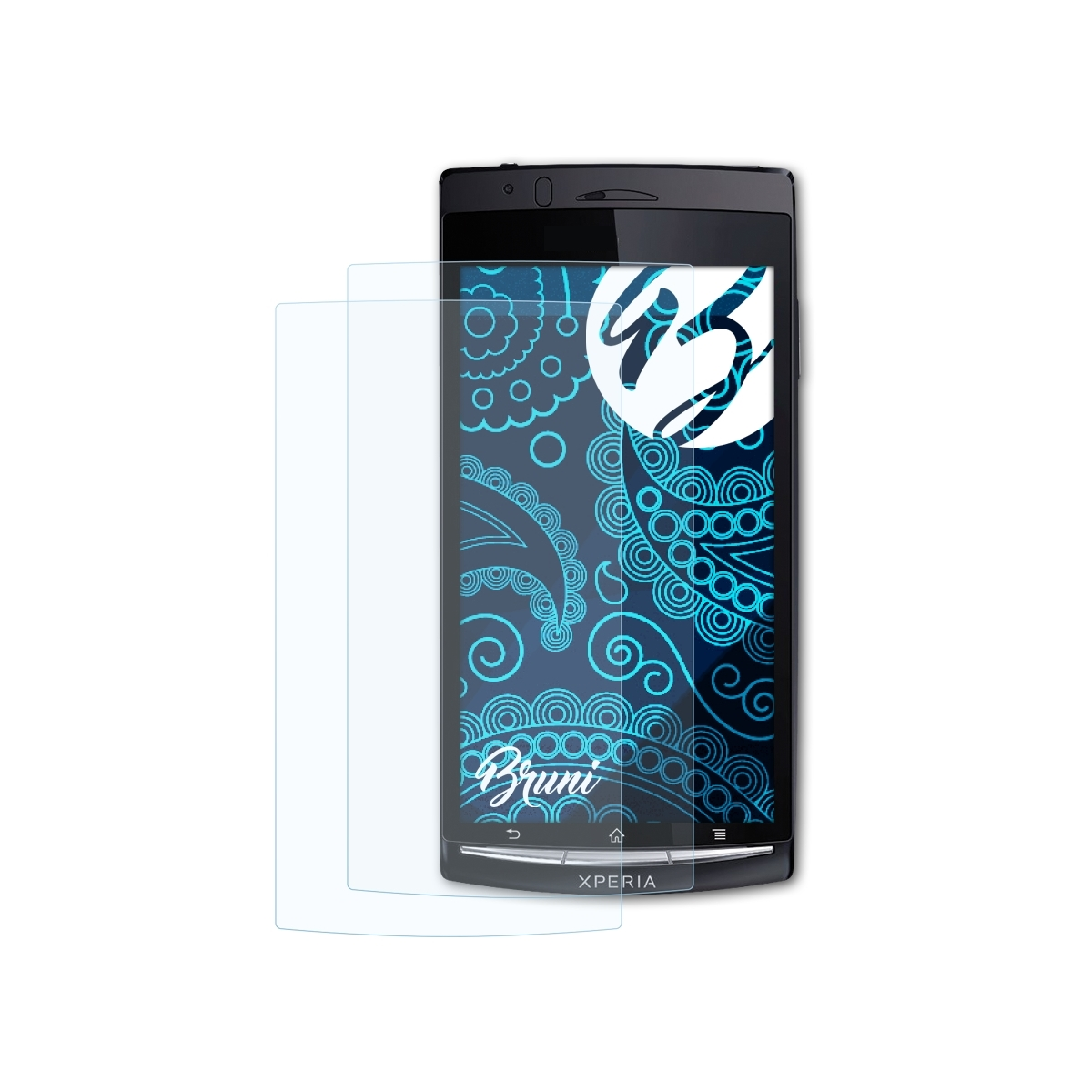 BRUNI 2x Sony-Ericsson S) Basics-Clear Schutzfolie(für arc Xperia
