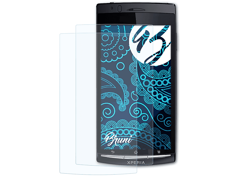 BRUNI 2x Basics-Clear Schutzfolie(für Sony-Ericsson Xperia arc S)