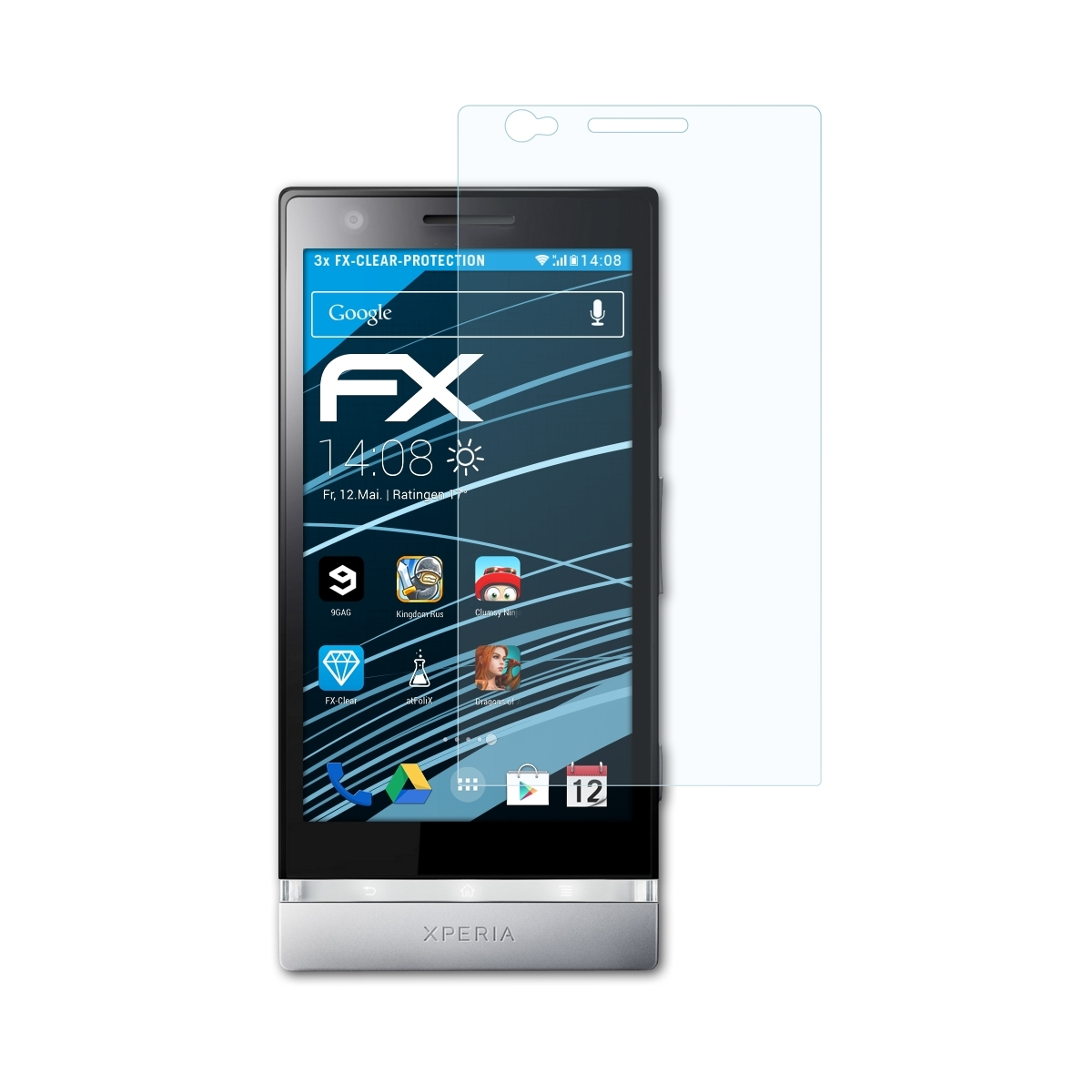 3x Xperia Displayschutz(für FX-Clear ATFOLIX P) Sony