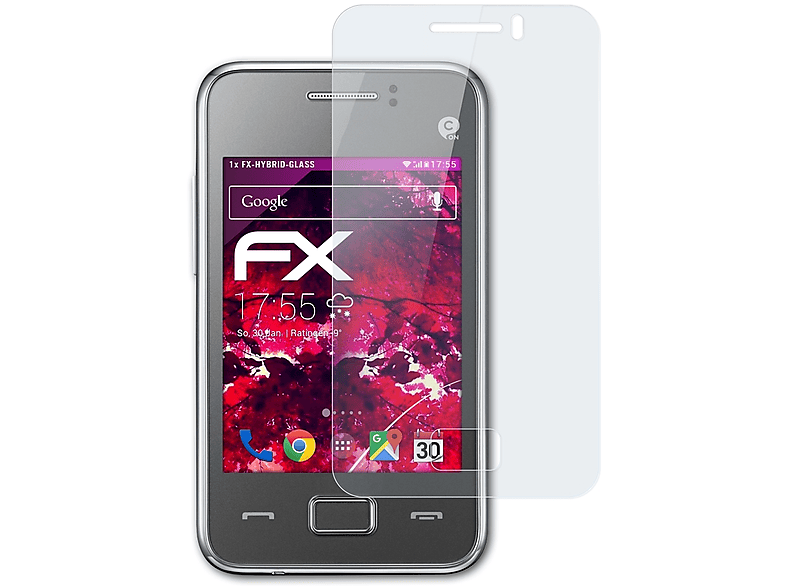 ATFOLIX FX-Hybrid-Glass Schutzglas(für Samsung Rex 80 (GT-S5222R))