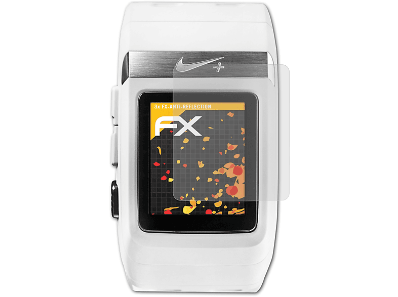 ATFOLIX 3x Displayschutz(für TomTom SportWatch GPS) FX-Antireflex