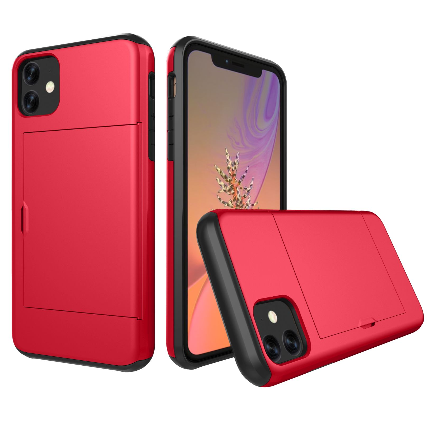 LOBWERK Backcover, Rot 11 Zoll, Apple, 2019 iPhone Hülle, 6.1