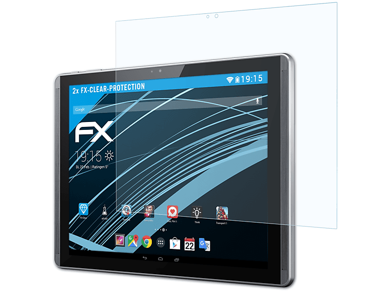 ATFOLIX 2x FX-Clear Displayschutz(für HP Pro Slate 12)