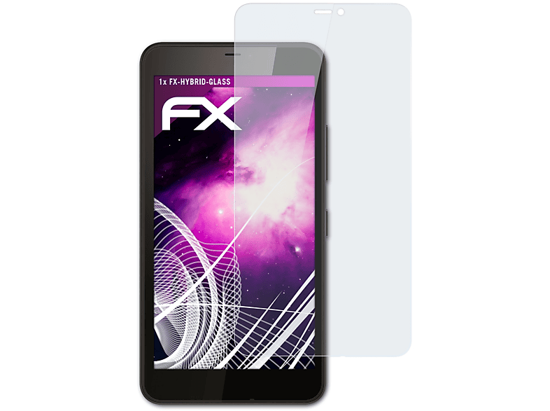 ATFOLIX FX-Hybrid-Glass Schutzglas(für Microsoft Lumia 640 XL)