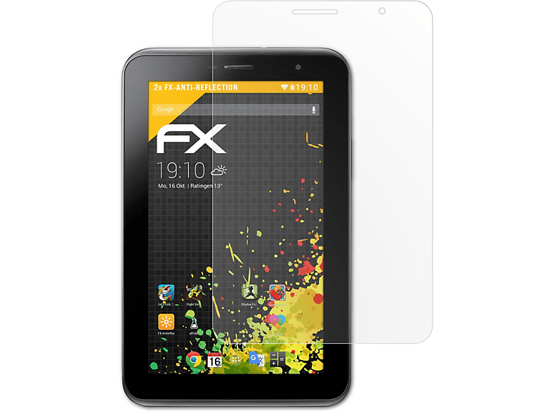 ATFOLIX 2x FX-Antireflex Displayschutz(für Samsung Galaxy Tab 2 7.0 (GT-P3100))