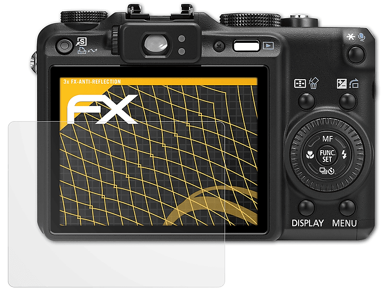 ATFOLIX 3x FX-Antireflex G9) PowerShot Displayschutz(für Canon