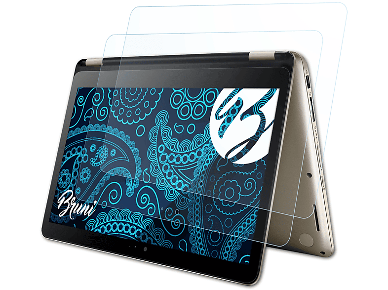 BRUNI 2x Basics-Clear Asus VivoBook Flip TP301) Schutzfolie(für