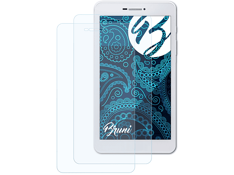 BRUNI 2x Basics-Clear Schutzfolie(für Acer 7 Talk Iconia (B1-733))